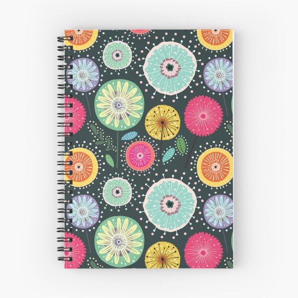 Item preview, Colorful boho dandelion folk flowers designed and sold by JinJinYoon.