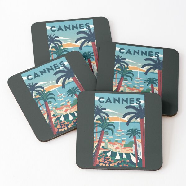 Item preview, A Vintage Travel Art of Cannes - France  designed and sold by GoodOldVintage.