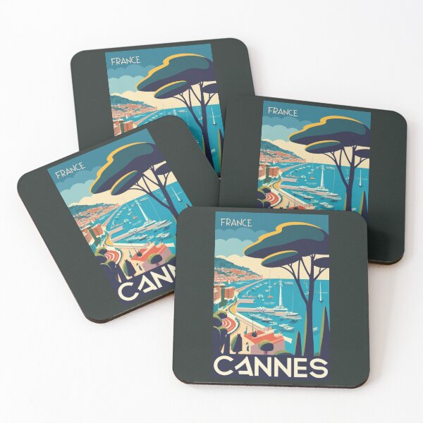 Item preview, A Vintage Travel Art of Cannes - France  designed and sold by GoodOldVintage.