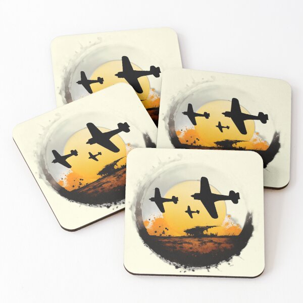 Item preview, Japanese A6M Zero WW2 Fighter Plane Abstract Battle Scene designed and sold by MilitaryMart.