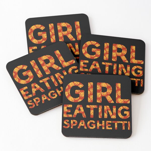 Artikelvorschau, Mädchen isst Spaghetti entworfen und verkauft von LudwikeArts.
