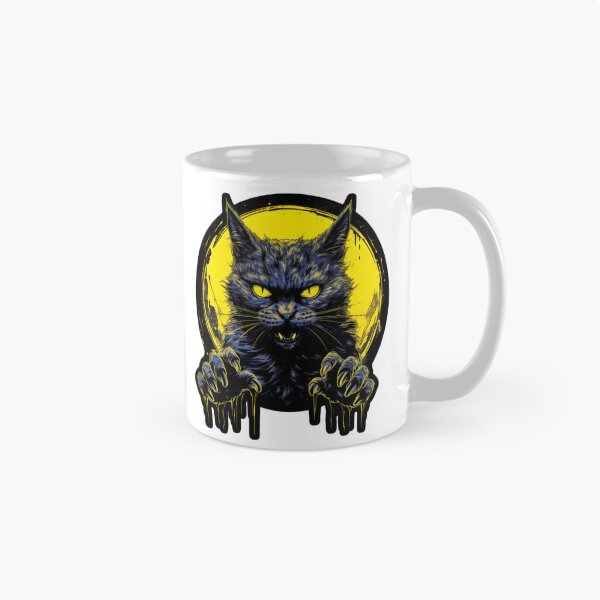 Item preview, Сat with Сlaws against the background of a yellow Moon designed and sold by MagicColorPrint.