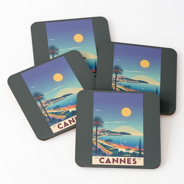 Item preview, A Vintage Travel Art of Cannes - France  designed and sold by GoodOldVintage.
