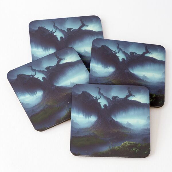 Item preview, Dark Forest Winged Creature Spooky Woods designed and sold by Ink Art Design.