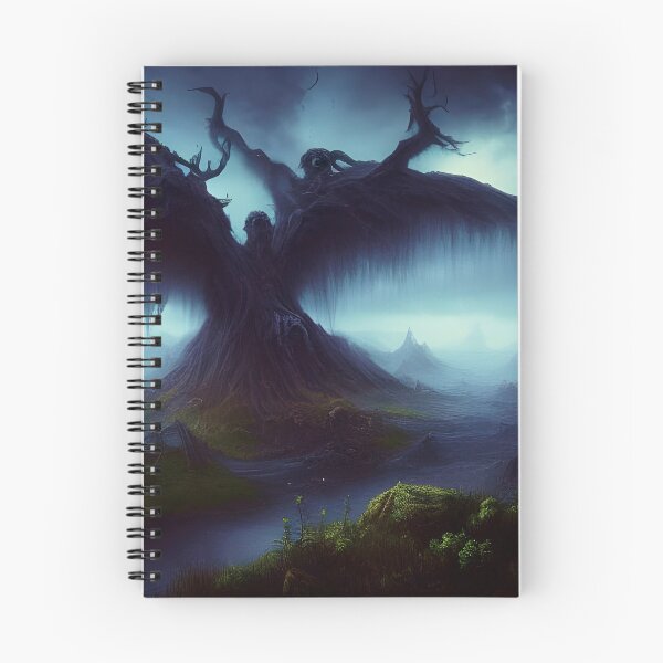 Item preview, Dark Forest Winged Creature Spooky Woods designed and sold by Ink Art Design.