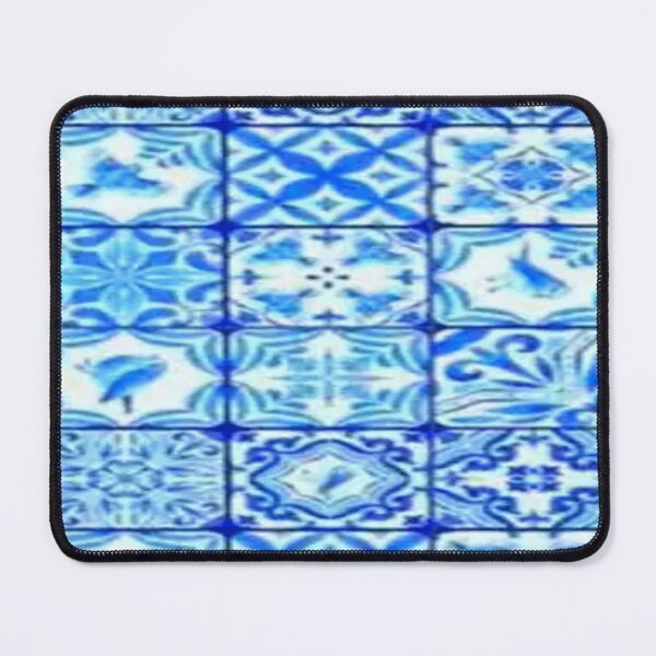 Item preview, ABSTRACT BLUE-WHITE TILE PATTERNS ART designed and sold by sharlesart.