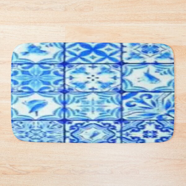 Item preview, ABSTRACT BLUE-WHITE TILE PATTERNS ART designed and sold by sharlesart.