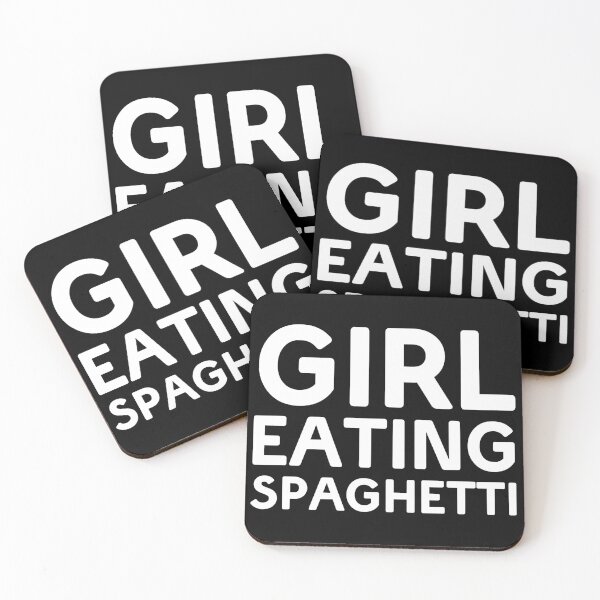 Aperçu de l'œuvre Fille mangeant des spaghettis créée et vendue par LudwikeArts.