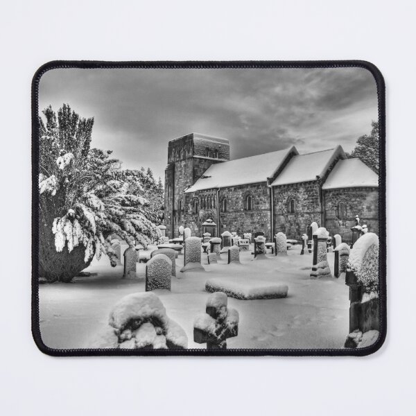 Item preview, St Cuthbert's in the snow B&W designed and sold by tomg.