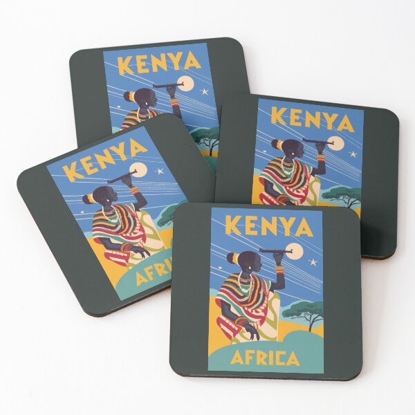 Item preview, A Vintage Travel Art of Kenya - Africa  designed and sold by GoodOldVintage.