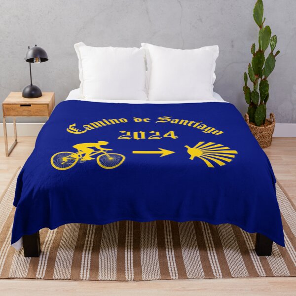 Item preview, Camino de Santiago by Bicycle 2024 Man Yellow Arrow Scallop Shell designed and sold by Brasilia.