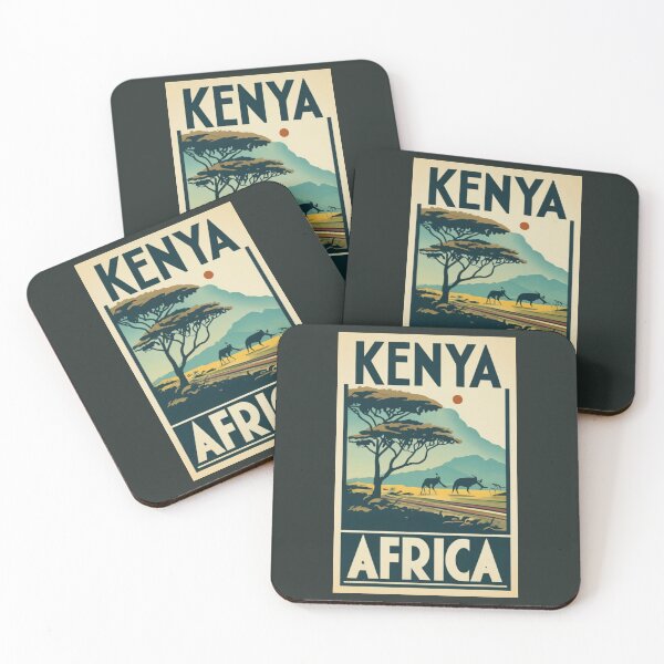 Item preview, A Vintage Travel Art of Kenya - Africa  designed and sold by GoodOldVintage.