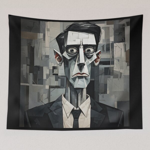 Item preview, Haunting Zombie Portrait Bauhaus Art designed and sold by ArtificialGenes.