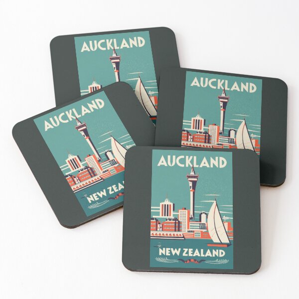 Item preview, A Vintage Travel Art of Auckland - New Zealand  designed and sold by GoodOldVintage.