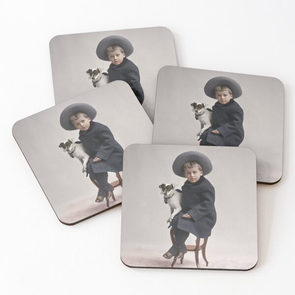 Item preview, Boy with his Dog, 19th Century designed and sold by PatSeg Photos.