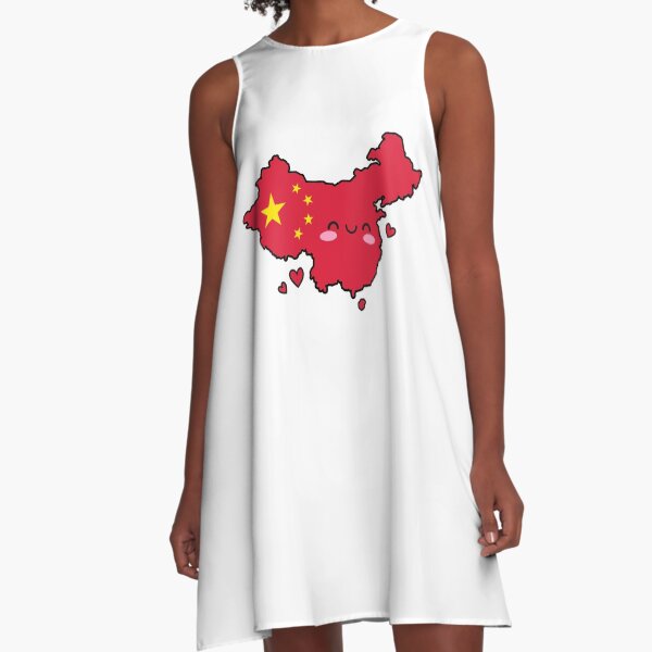 Item preview, China Flag Map Smile with Love designed and sold by pixelsparkzone.