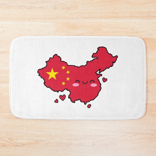 Item preview, China Flag Map Smile with Love designed and sold by pixelsparkzone.