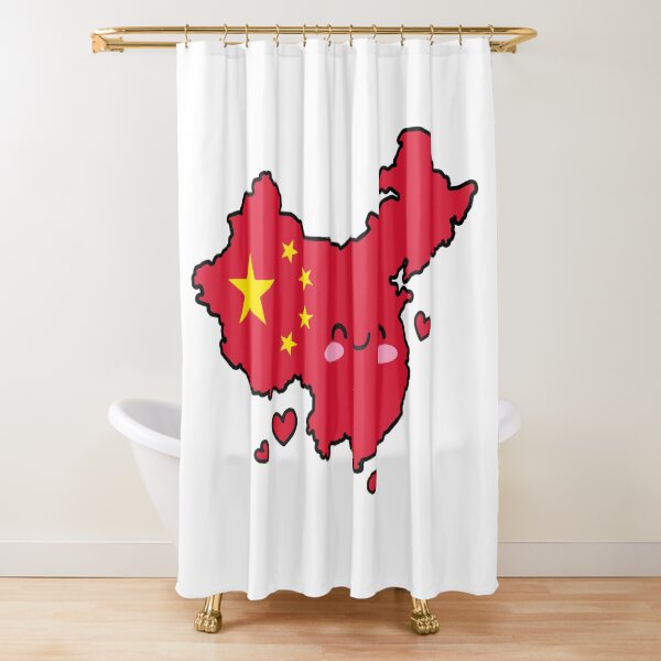Item preview, China Flag Map Smile with Love designed and sold by pixelsparkzone.