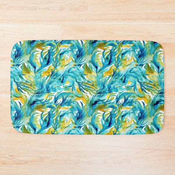Item preview, watercolour seaweed impression pattern, digital art designed and sold by LorrieBee.