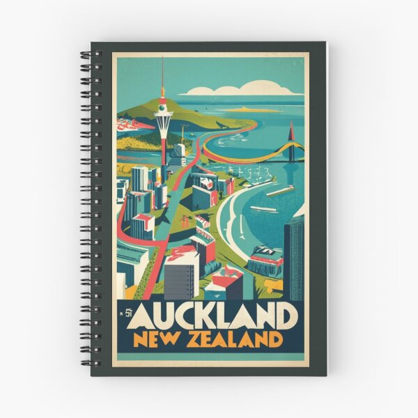 Item preview, A Vintage Travel Art of Auckland - New Zealand  designed and sold by GoodOldVintage.