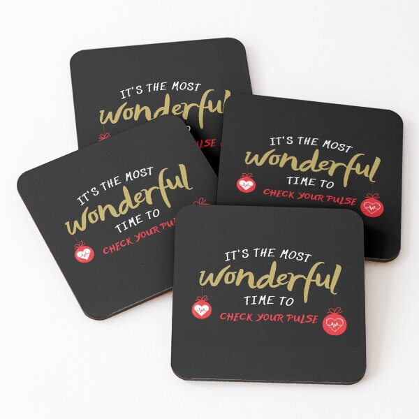 Item preview, It's The Most Wonderful Time To Check Your Pulse Funny Christmas Gifts For Cardiologist And Patient designed and sold by EwelelleDesign.