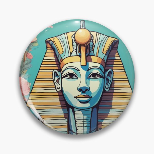 Item preview, an egyptian mask surrounded by flowers and leaves designed and sold by Enga6.