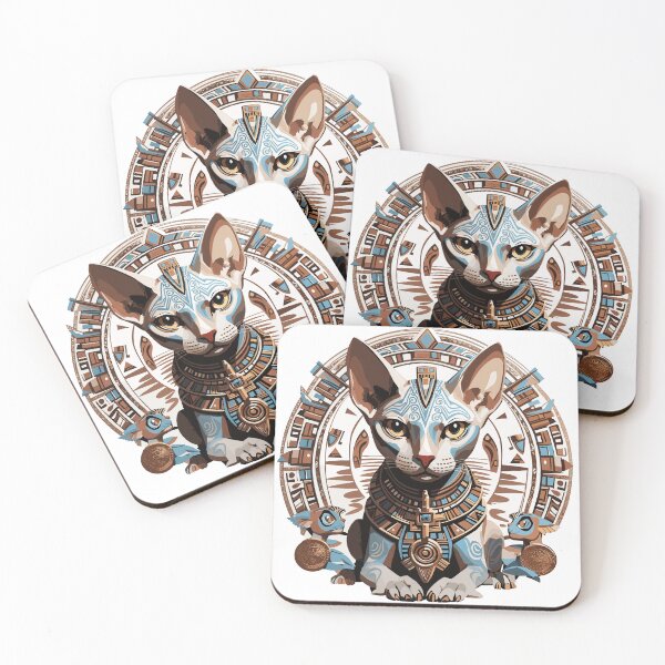 Item preview, sphynx cat Aztec style designed and sold by Fernz8223.