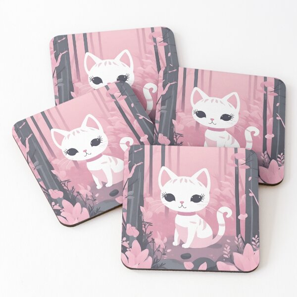 Item preview, Pink Cat in Forest designed and sold by Jroseman000.