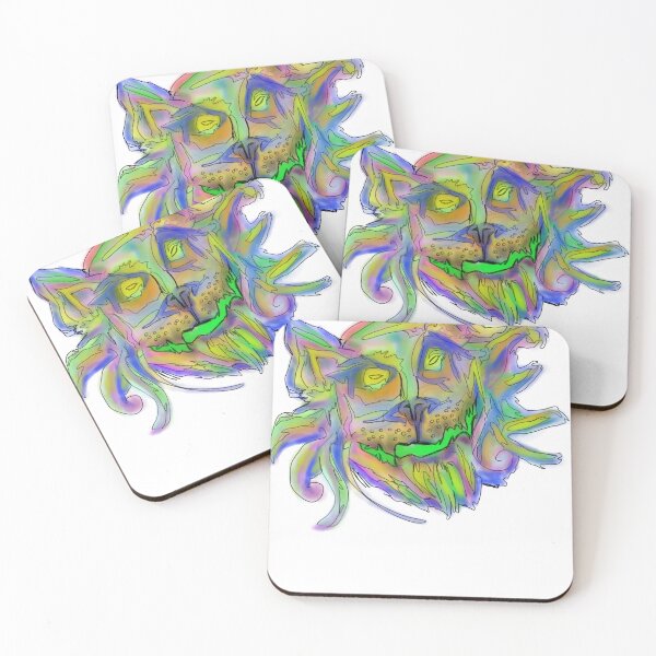 Item preview, Happy trippy wolf designed and sold by Benjamin Sabatier.