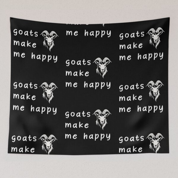 Item preview, Goats Make Me Happy designed and sold by LudwikeArts.