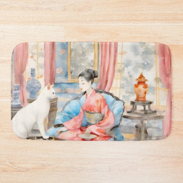 Item preview, Whimsical chinoiserie watercolor designed and sold by SophieClimaArt.