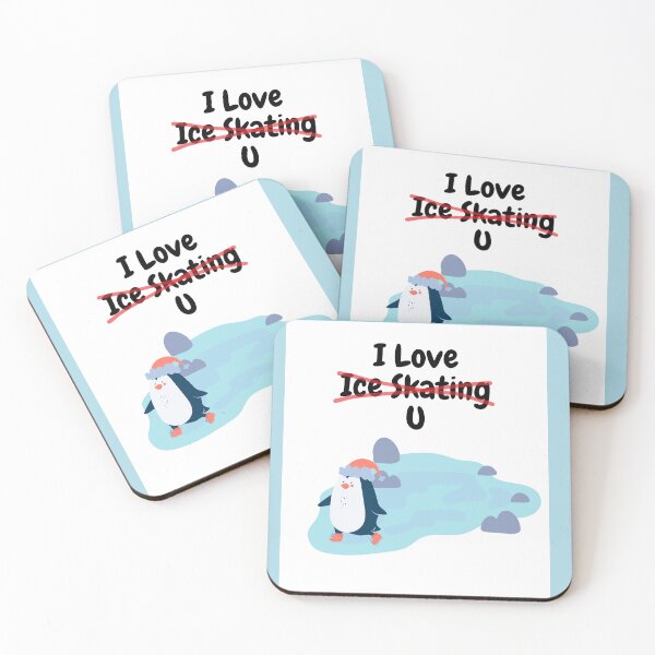 Artikelvorschau, Ich liebe dich Eislaufen-Pinguin entworfen und verkauft von Bollie-Design.