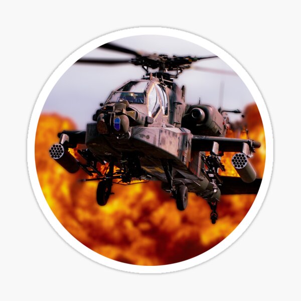 Vista previa del artículo con la obra «AH64 Apache», diseñado y vendido por Anthony Hiorns.