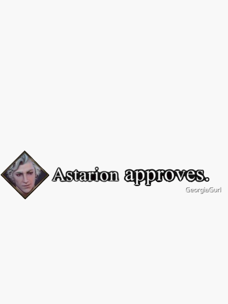 Thumbnail 3 of 3, Sticker, Astarion Approves designed and sold by GeorgiaGurl.