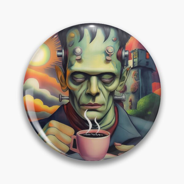Aperçu de l'œuvre Frankenstein - Buveur de café créée et vendue par CorvegaDesigns.