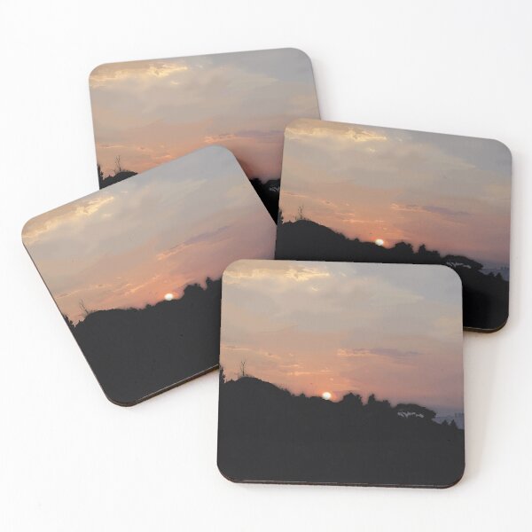 Item preview, Sunset Over Barcelona Landscape designed and sold by caydecreative.