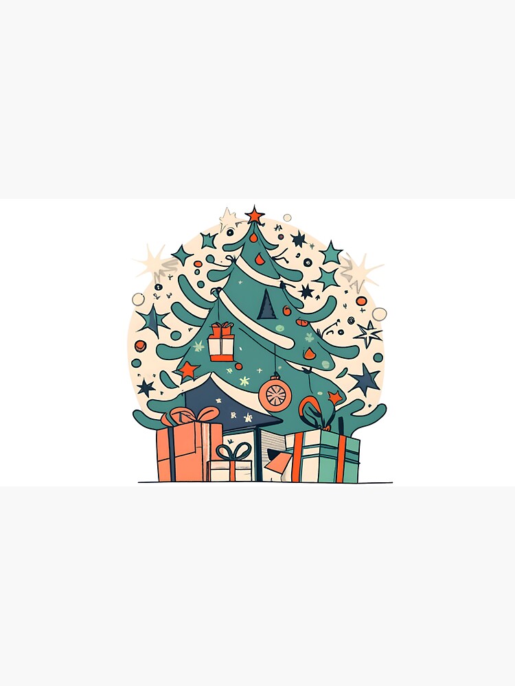 Thumbnail 7 of 7, Cap, Modern Christmas Tree Minimalistic Drawing designed and sold by Patricks-Art.