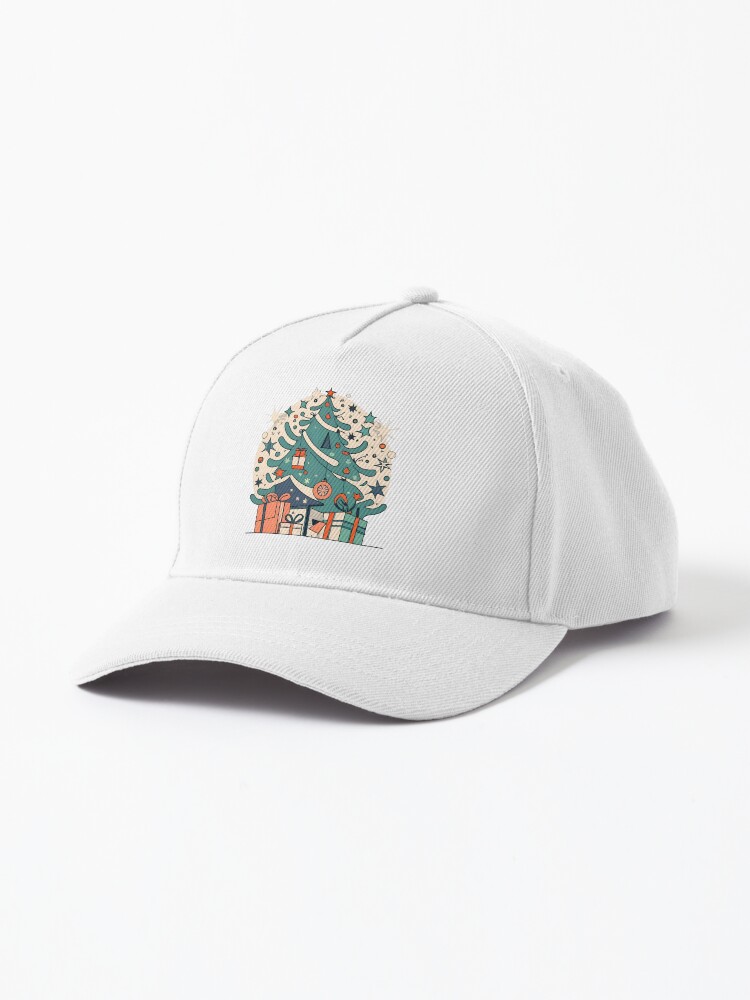 Thumbnail 1 of 7, Cap, Modern Christmas Tree Minimalistic Drawing designed and sold by Patricks-Art.