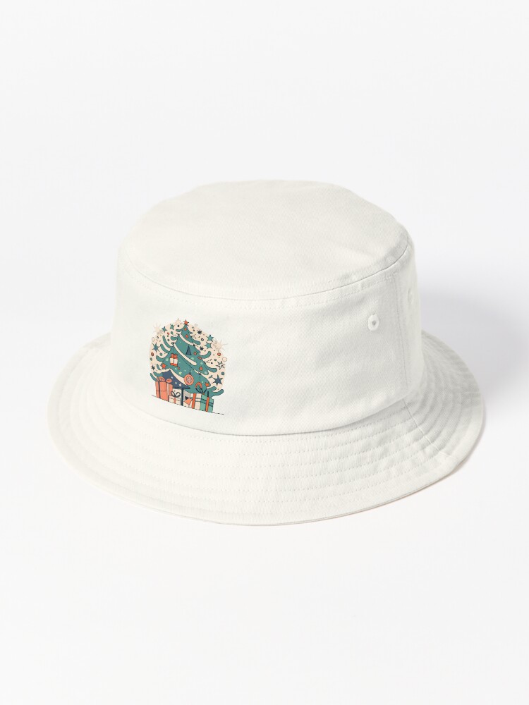 Thumbnail 1 of 6, Bucket Hat, Modern Christmas Tree Minimalistic Drawing designed and sold by Patricks-Art.