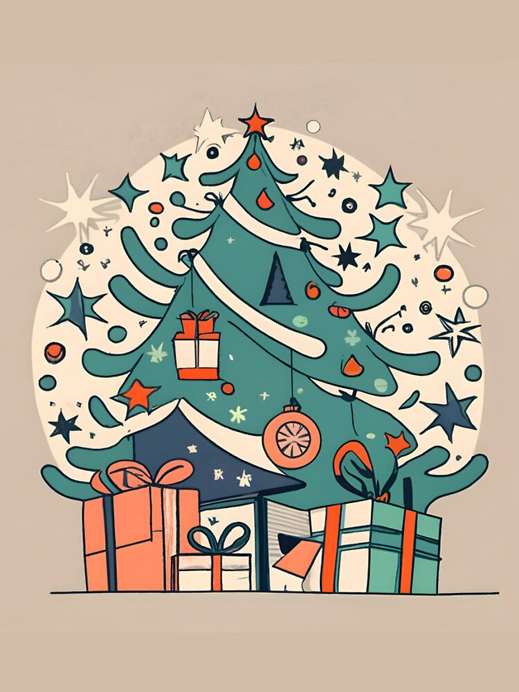 Thumbnail 5 of 5, iPhone Case, Modern Christmas Tree Minimalistic Drawing designed and sold by Patricks-Art.