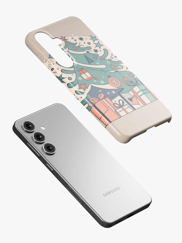 Thumbnail 2 of 4, Samsung Galaxy Phone Case, Modern Christmas Tree Minimalistic Drawing designed and sold by Patricks-Art.