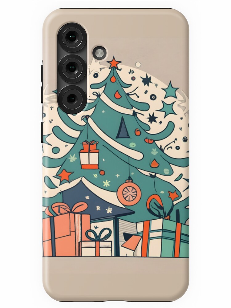 Thumbnail 1 of 4, Samsung Galaxy Phone Case, Modern Christmas Tree Minimalistic Drawing designed and sold by Patricks-Art.