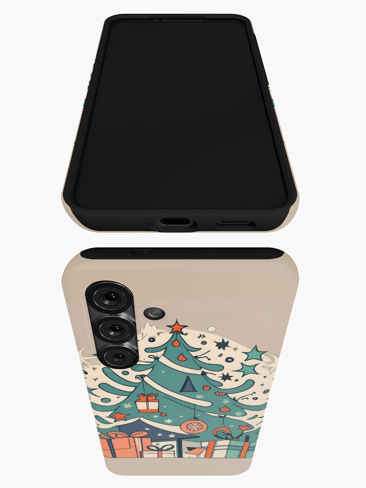 Thumbnail 3 of 4, Samsung Galaxy Phone Case, Modern Christmas Tree Minimalistic Drawing designed and sold by Patricks-Art.