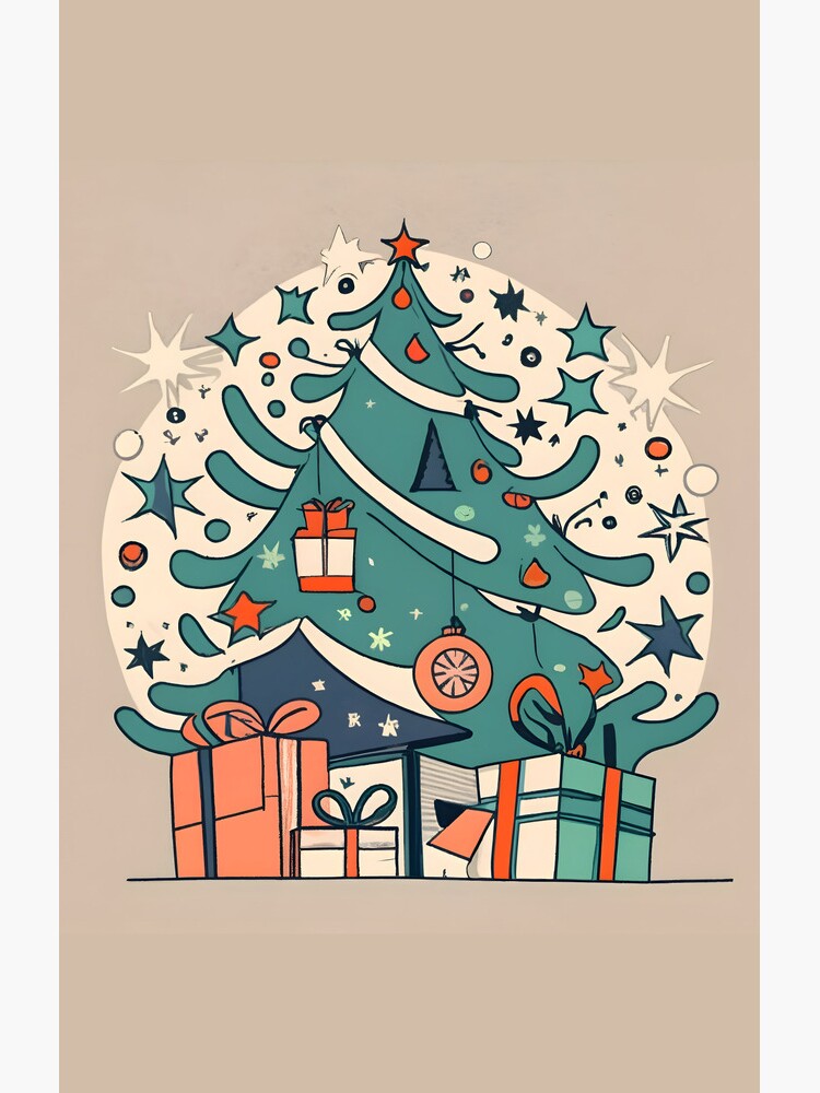 Thumbnail 4 of 4, Samsung Galaxy Phone Case, Modern Christmas Tree Minimalistic Drawing designed and sold by Patricks-Art.