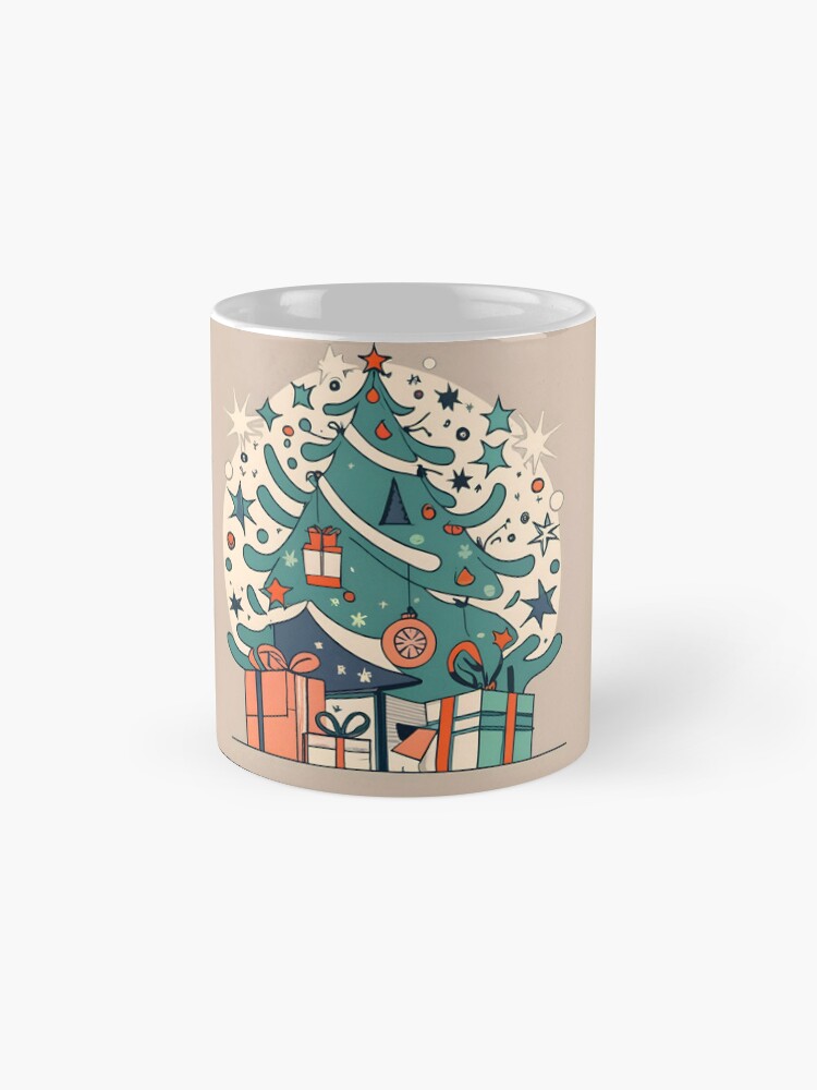 Thumbnail 4 of 6, Coffee Mug, Modern Christmas Tree Minimalistic Drawing designed and sold by Patricks-Art.