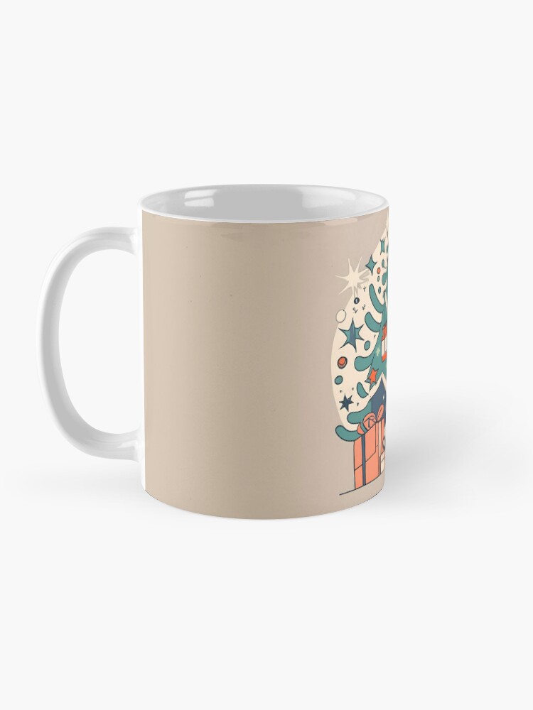Thumbnail 3 of 6, Coffee Mug, Modern Christmas Tree Minimalistic Drawing designed and sold by Patricks-Art.