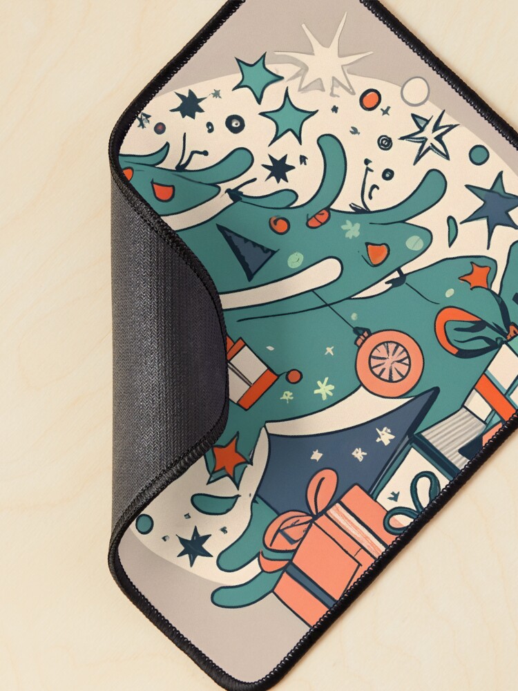 Thumbnail 2 of 5, Mouse Pad, Modern Christmas Tree Minimalistic Drawing designed and sold by Patricks-Art.