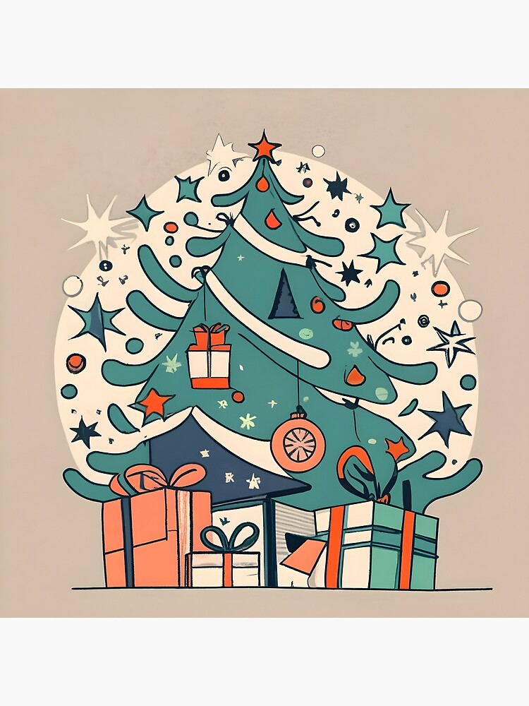 Thumbnail 2 of 2, Tote Bag, Modern Christmas Tree Minimalistic Drawing designed and sold by Patricks-Art.