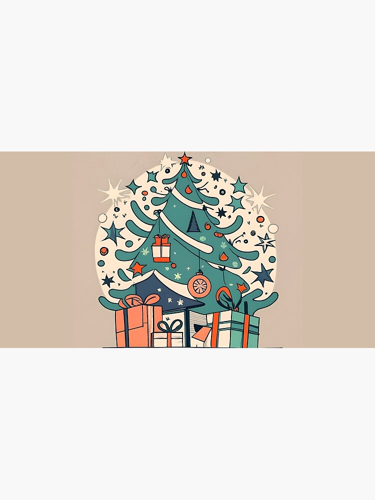 Thumbnail 5 of 5, Mouse Pad, Modern Christmas Tree Minimalistic Drawing designed and sold by Patricks-Art.