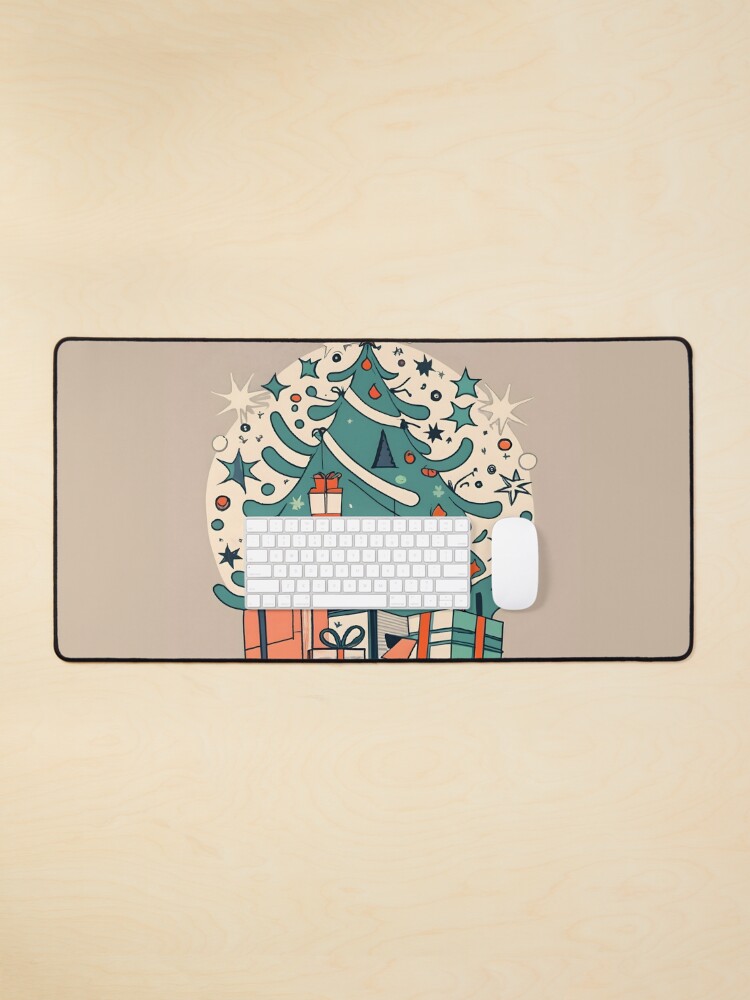 Thumbnail 1 of 5, Mouse Pad, Modern Christmas Tree Minimalistic Drawing designed and sold by Patricks-Art.